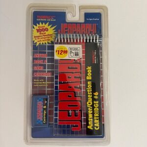 Vintage 1995 Tiger Electronics Jeopardy Game Cartridge 6 and Book New Sealed